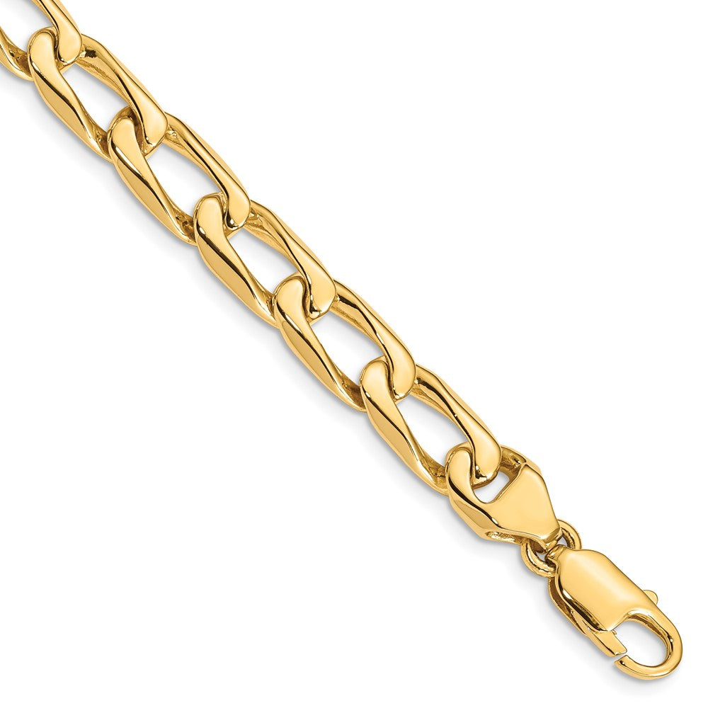 14K Hand Polished Fancy Open Link with Lobster Clasp Chain