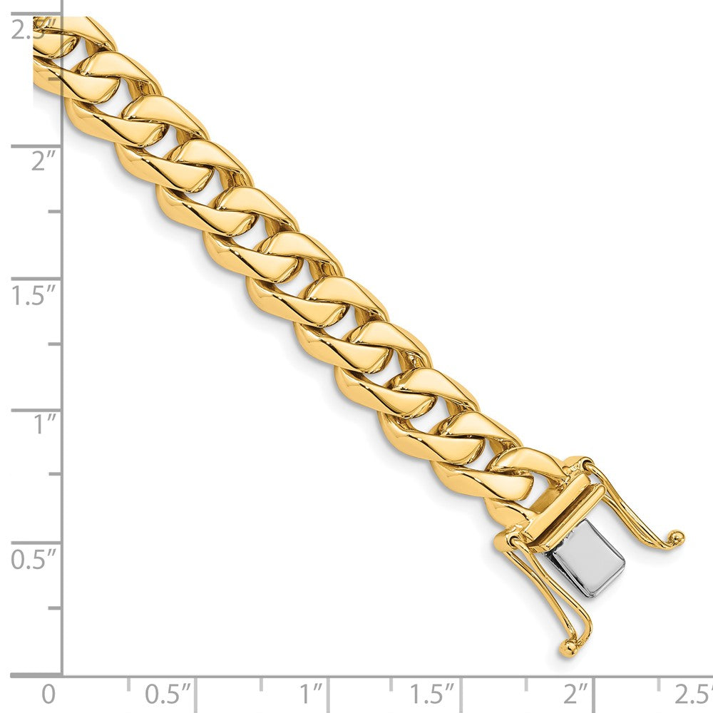 14K Hand Polished Fancy Traditional Link with Box Catch Clasp Bracelet