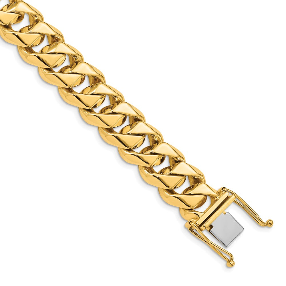 14K Hand Polished Fancy Traditional Link with Box Catch Clasp Chain