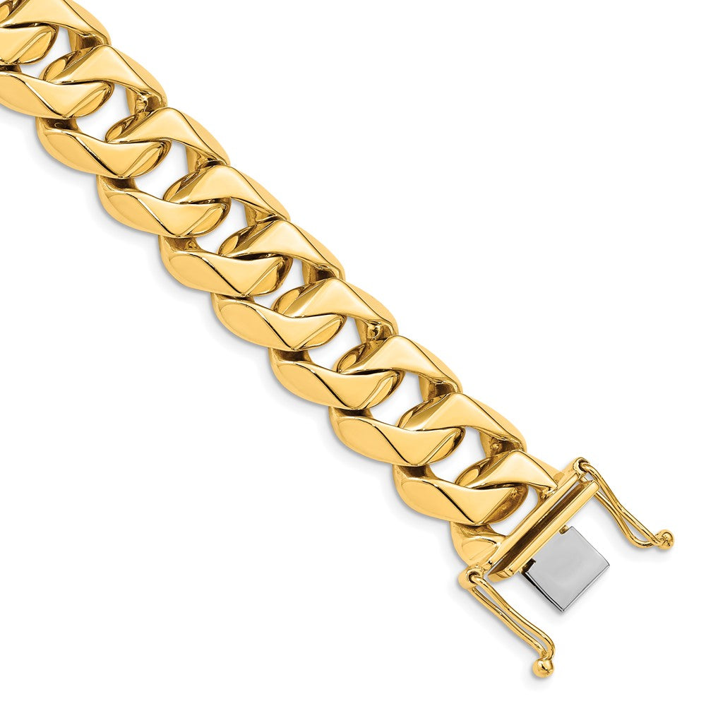 14K Hand Polished Fancy Traditional Link with Box Catch Clasp Chain