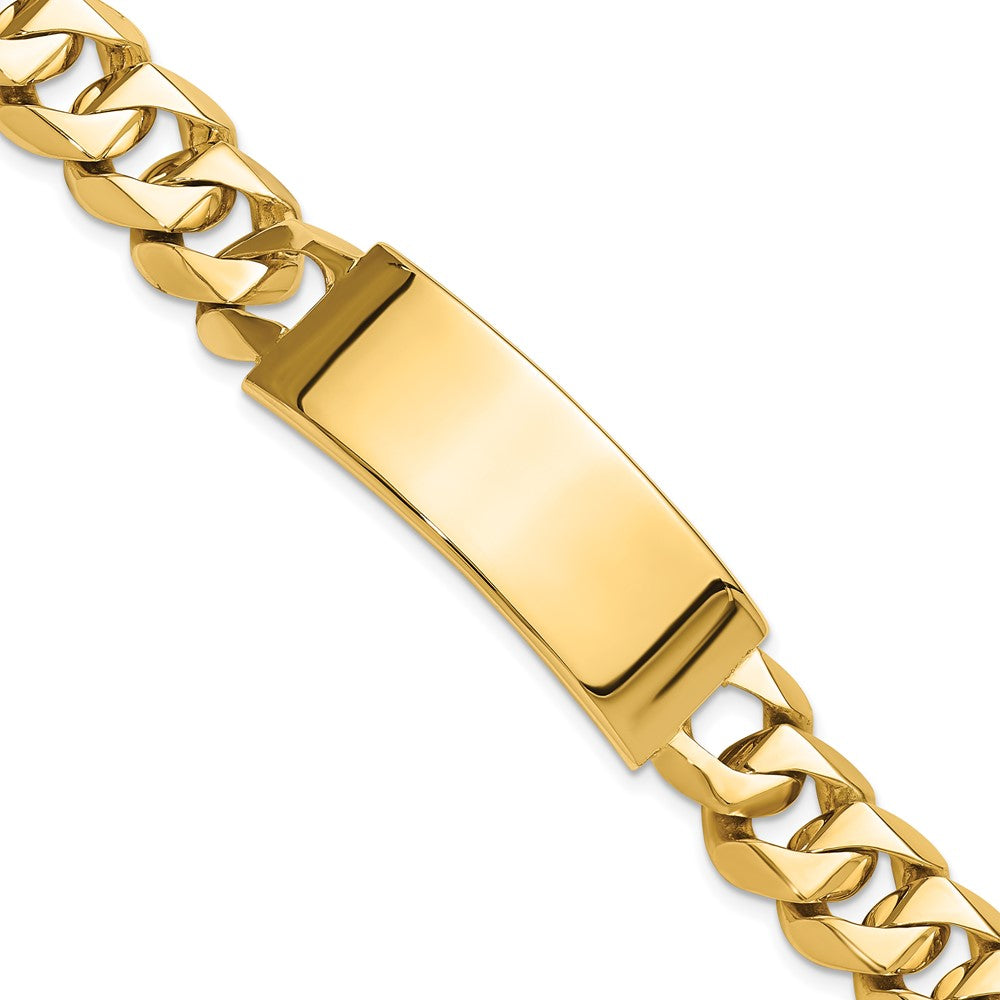 14k Hand-polished Heavy Curb Link ID Bracelet