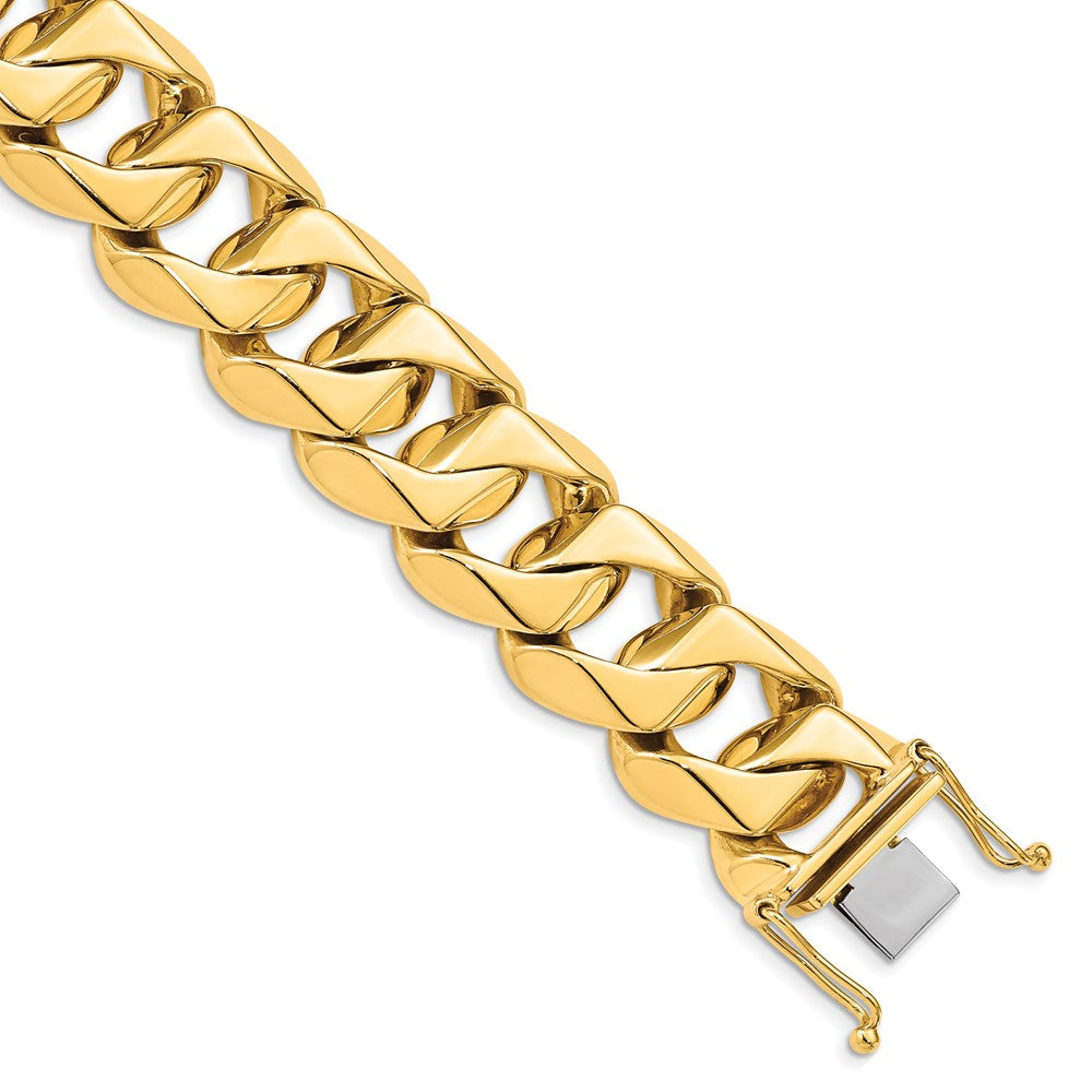 14K Hand Polished Fancy Traditional Link with Box Catch Clasp Chain