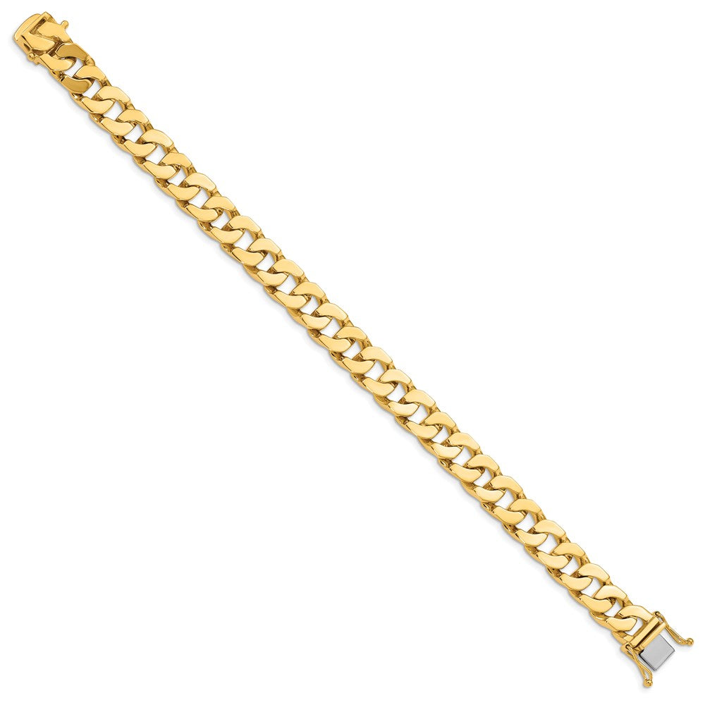 14K Hand Polished Fancy Link with Box Catch Bracelet