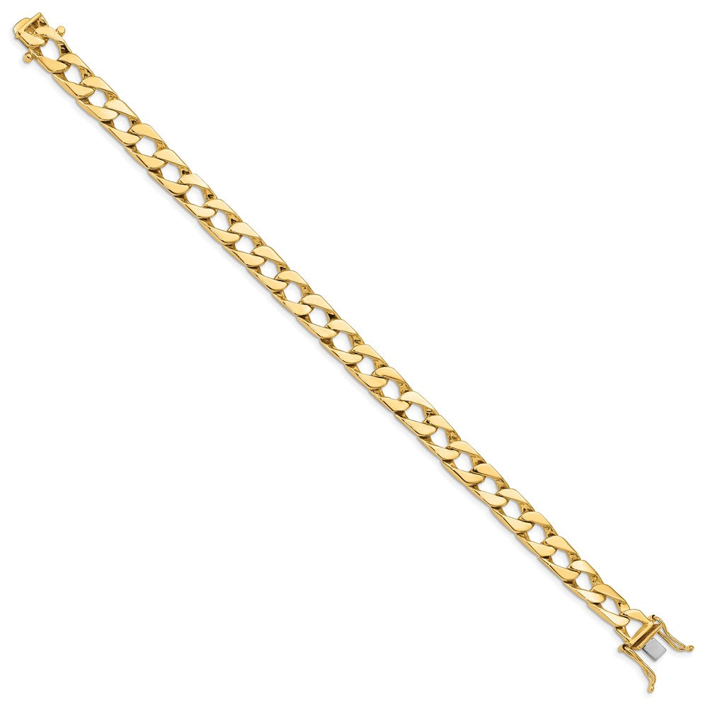 14K Hand Polished Fancy Link with Box Catch Clasp Bracelet