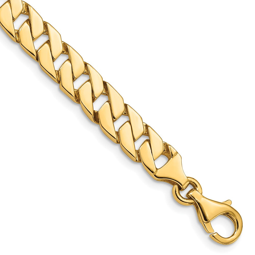 14K Hand Polished Fancy Link with Fancy Lobster Clasp Bracelet