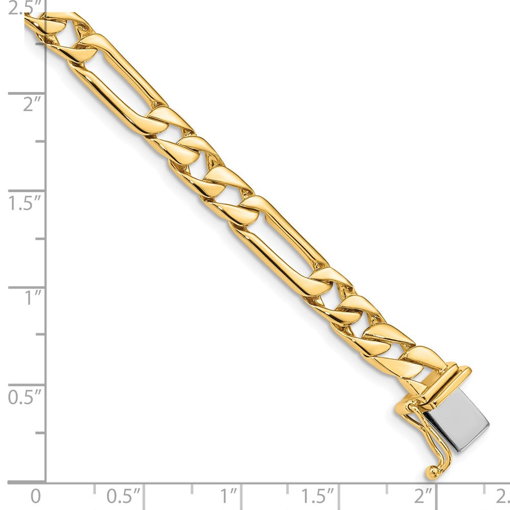 14K Hand Polished Figaro Link with Box Catch Clasp Chain