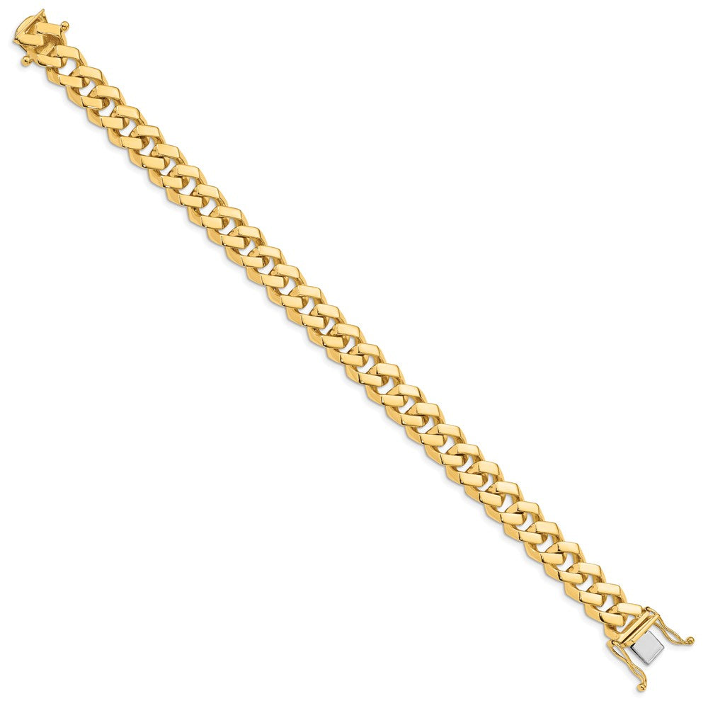 14K Hand Polished Fancy Link with Box Catch Clasp Bracelet