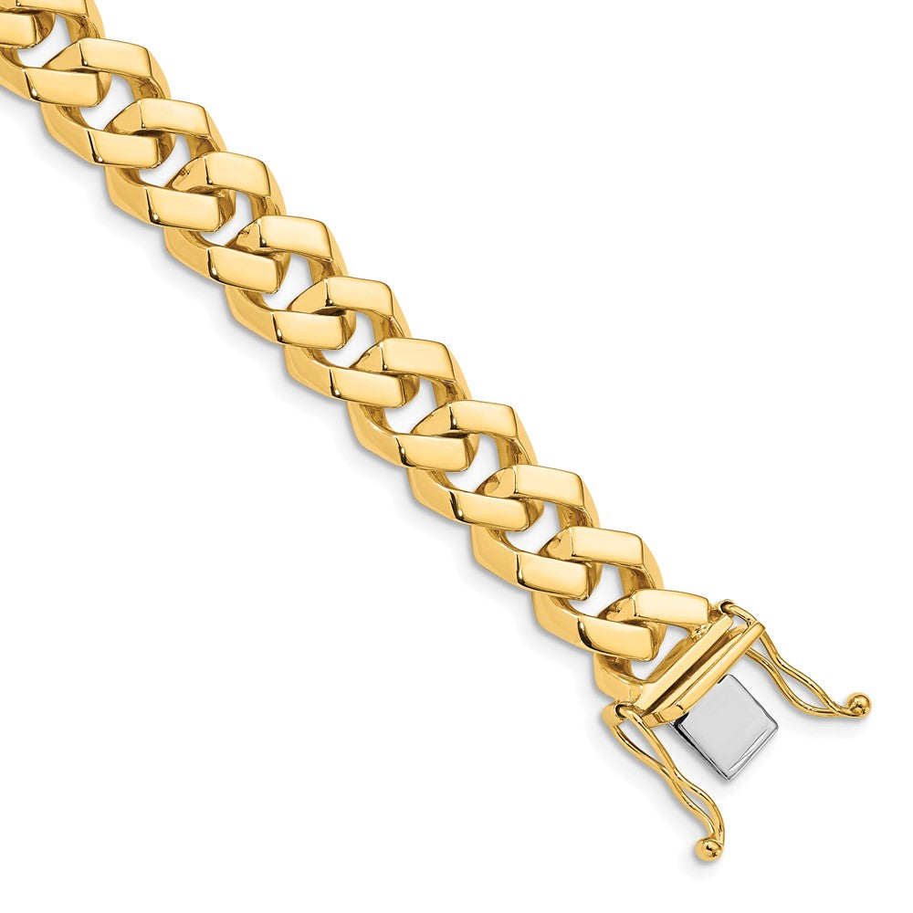 14K Hand Polished Fancy Link with Box Catch Clasp Chain