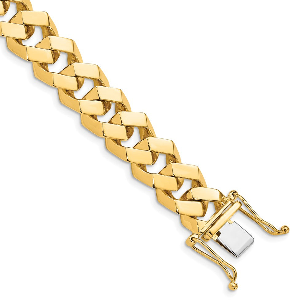 14K Hand Polished Fancy Link with Box Catch Clasp Chain