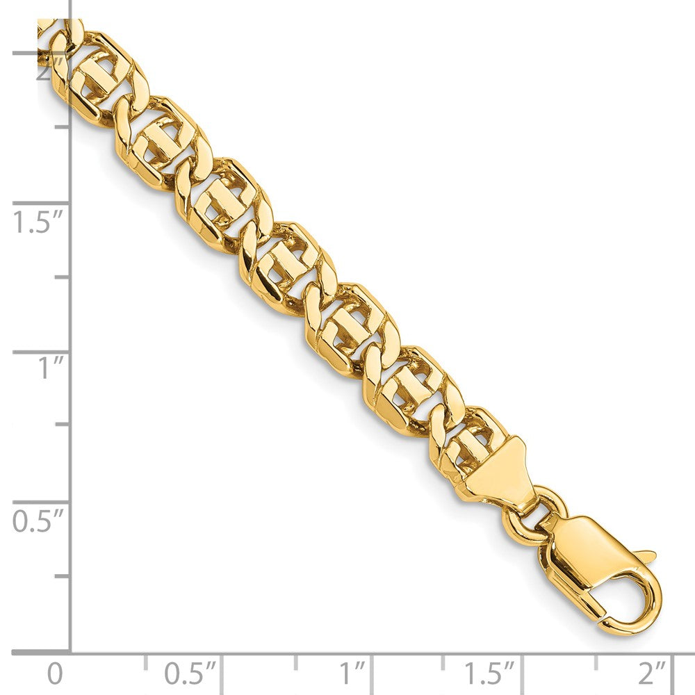 14K Hand Polished Fancy Link with Lobster Clasp Chain