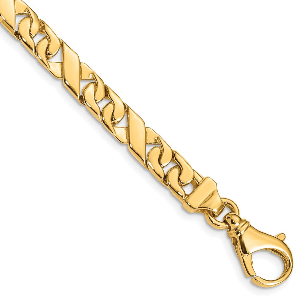 14K Hand Polished Fancy Link with Fancy Lobster Clasp Chain