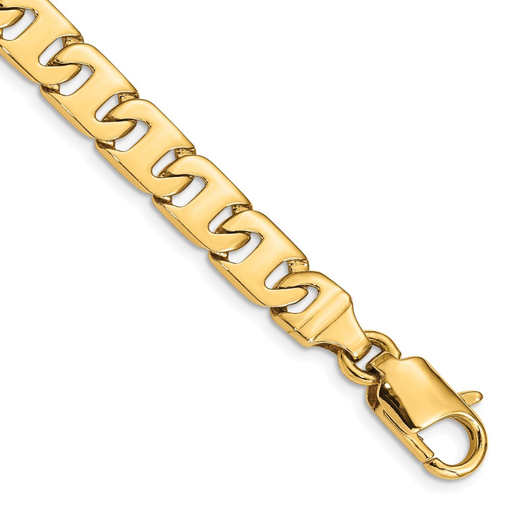 14K Hand Polished Fancy Link with Fancy Lobster Clasp Chain