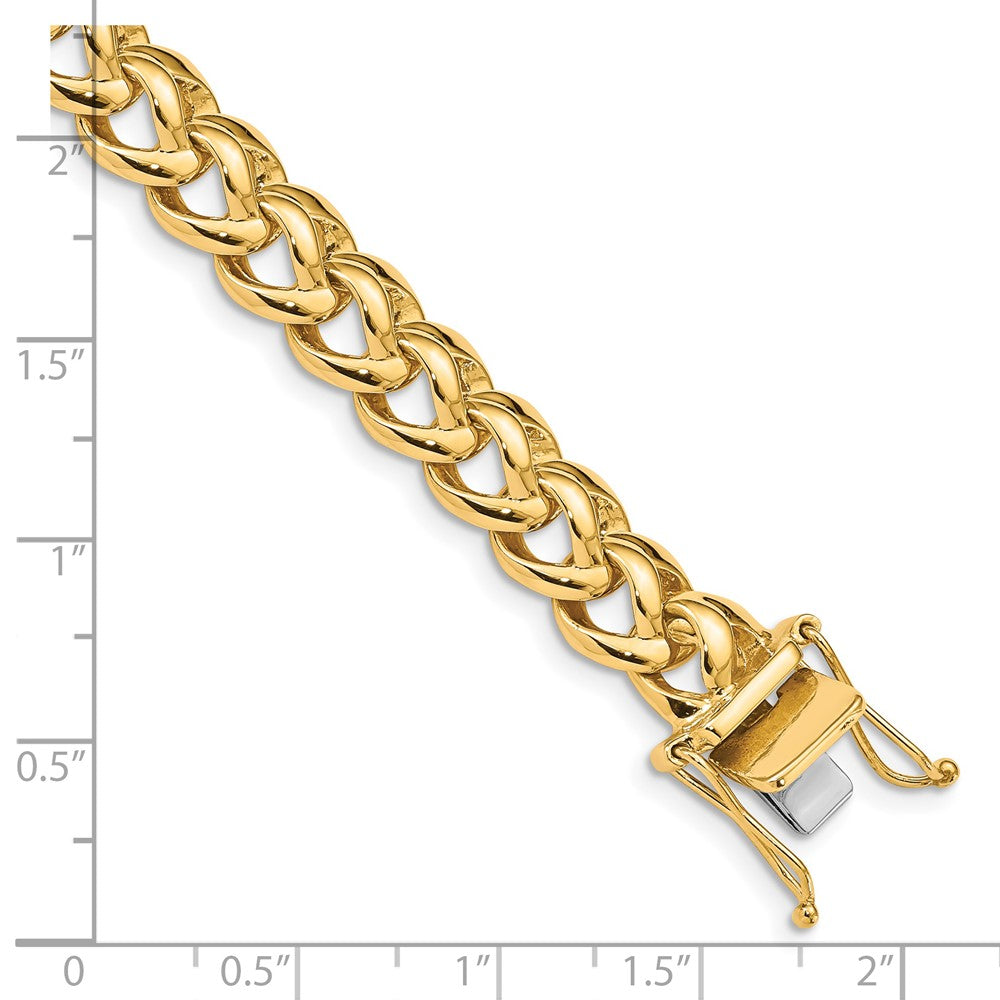 14K Hand Polished Fancy Link with Box Catch Clasp Chain