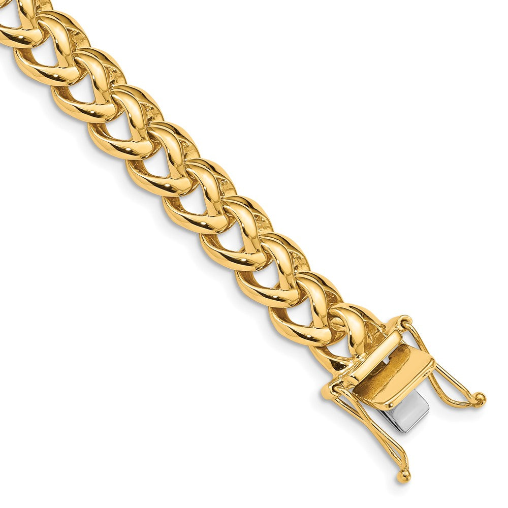 14K Hand Polished Fancy Link with Box Catch Clasp Chain