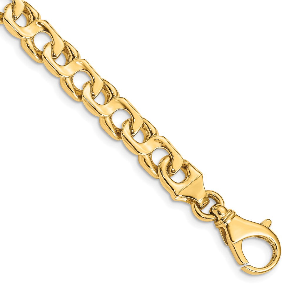 14K Hand Polished Fancy Link with Fancy Lobster Clasp Chain