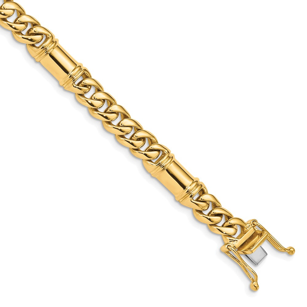 14K Hand Polished Fancy Link with Box Catch Clasp Chain