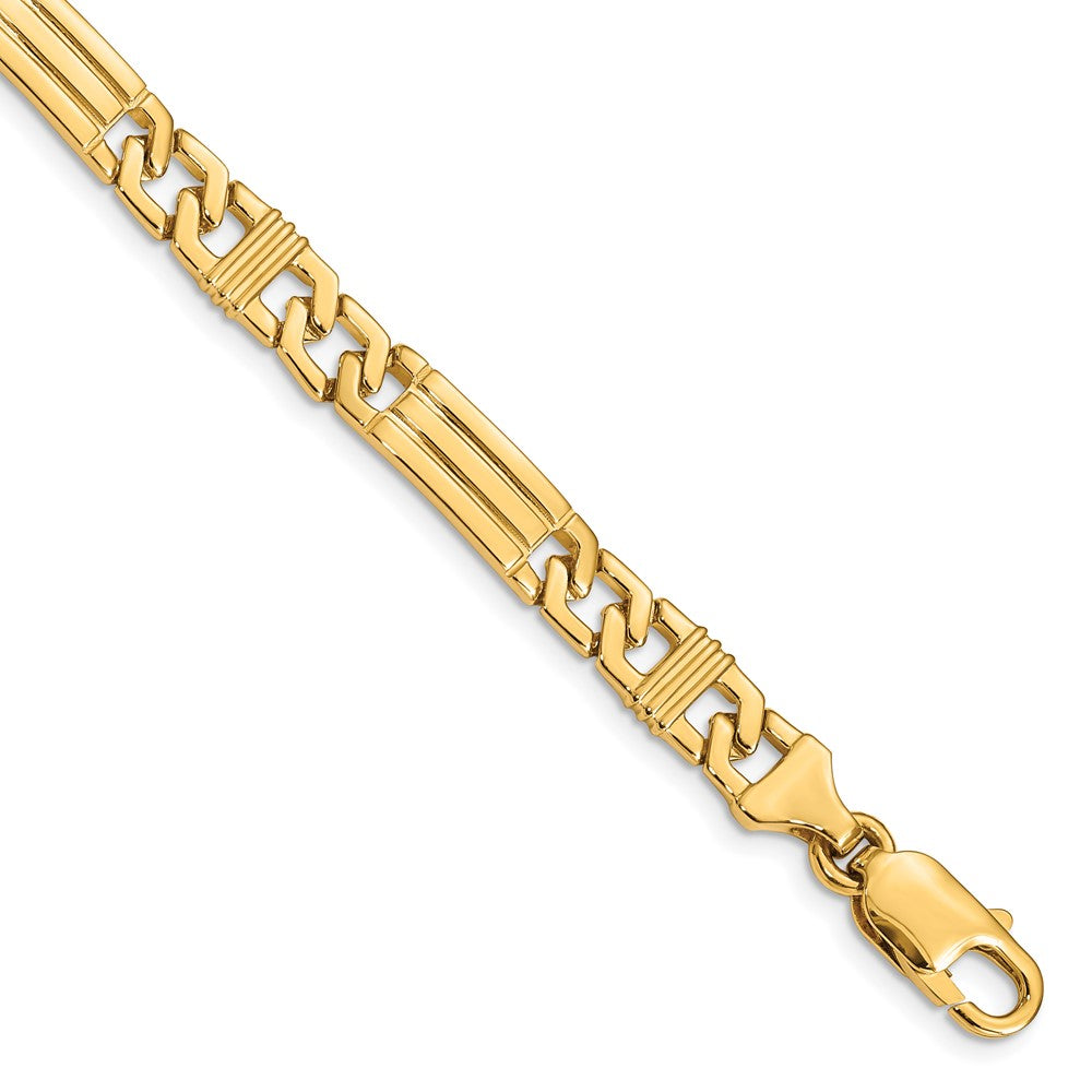 14K Hand Polished Fancy Link with Lobster Clasp Chain