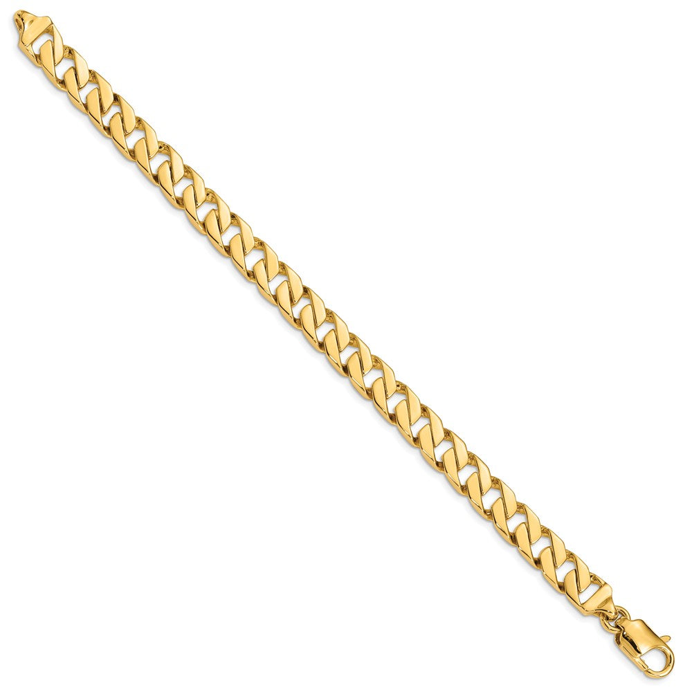 14K Hand Polished Fancy Link with Lobster Clasp Bracelet