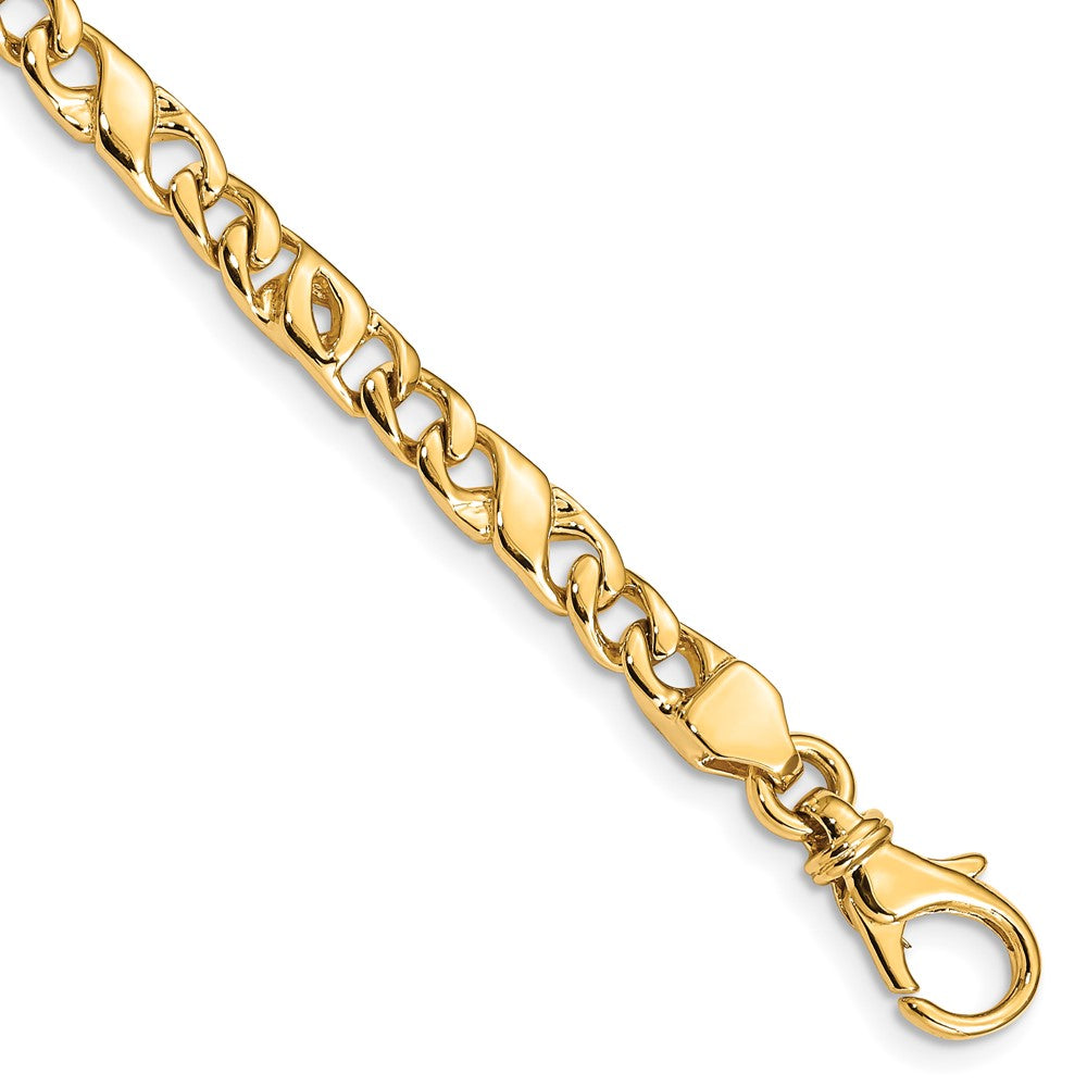 14K Hand Polished Fancy Link with Fancy Lobster Clasp Chain