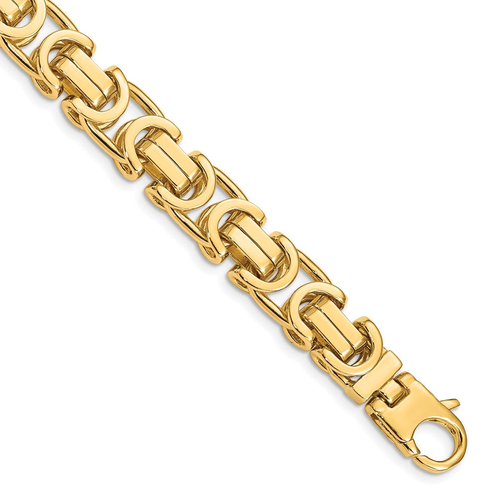 14K Hand Polished Byzantine Link with Lobster Clasp Chain