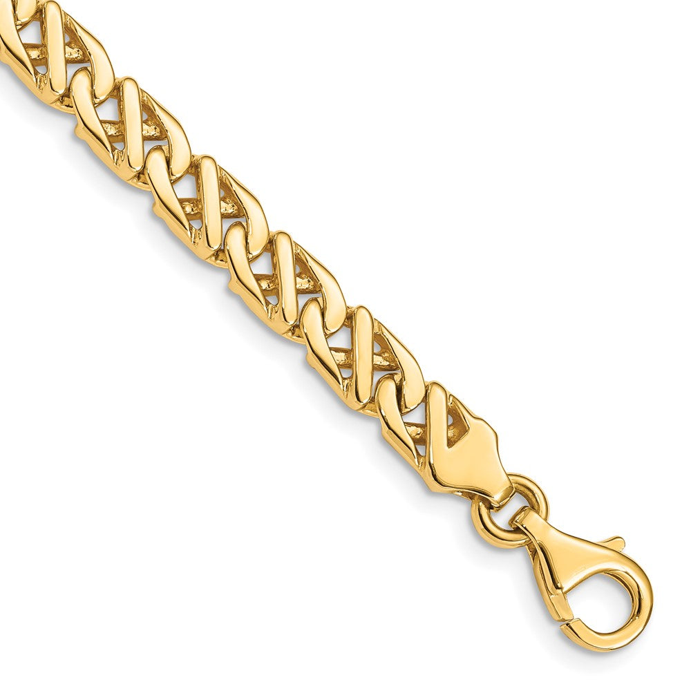 14K Hand Polished Fancy Link with Fancy Lobster Clasp Chain