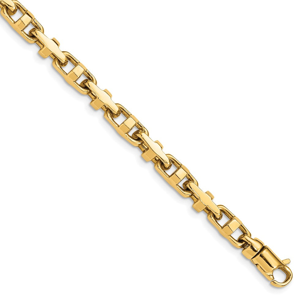 14K Hand Polished Fancy Link with Lobster Clasp Chain