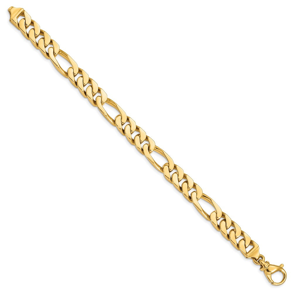 14K Hand Polished Fancy Link with Fancy Lobster Clasp Bracelet