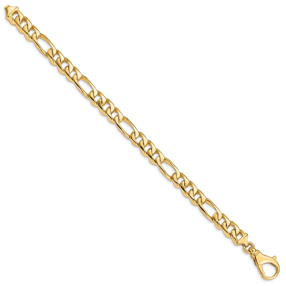 14K Hand Polished Fancy Link with Fancy Lobster Clasp Bracelet