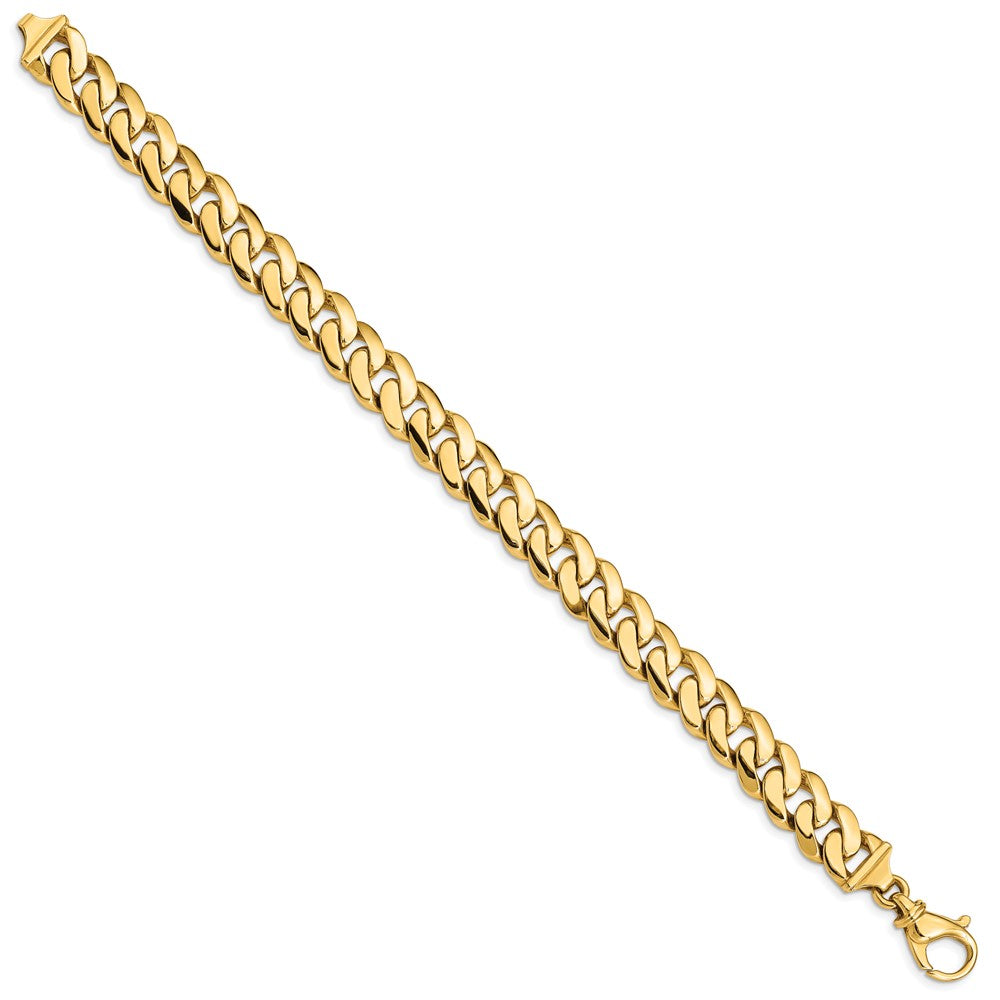 14K Two-tone 8.5 inch 10.75mm Hand Polished Fancy Link with Fancy Lobster Clasp Bracelet