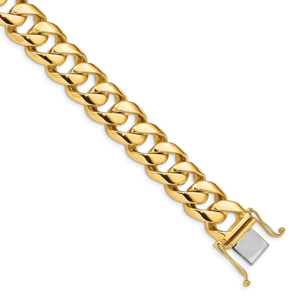 14K Hand Polished Fancy Link with Box Catch Clasp Chain