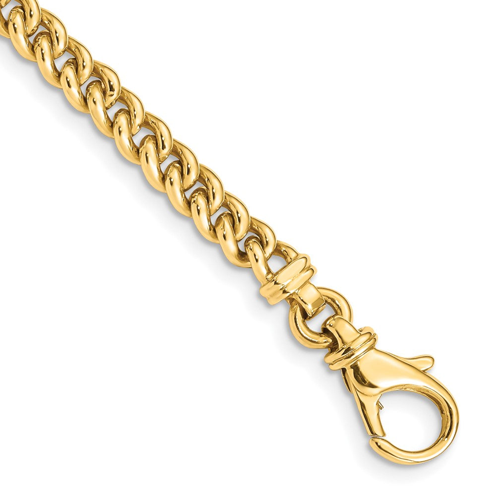 14K Hand Polished Fancy Link with Fancy Lobster Clasp Chain