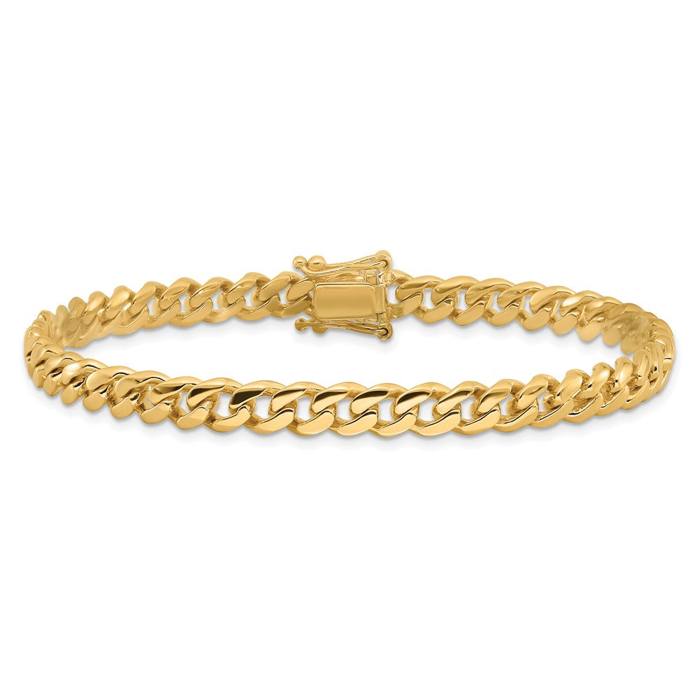 14K Hand Polished Miami Cuban Link with Box Catch Clasp Chain