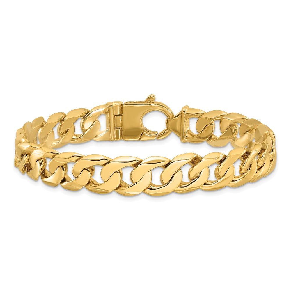 14K Hand Polished Fancy Link with Fancy Lobster Clasp Bracelet