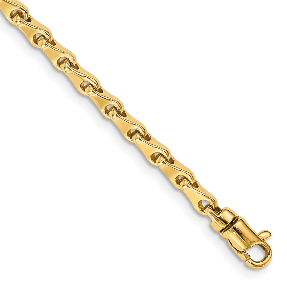 14K Hand Polished Fancy Link with Lobster Clasp Chain