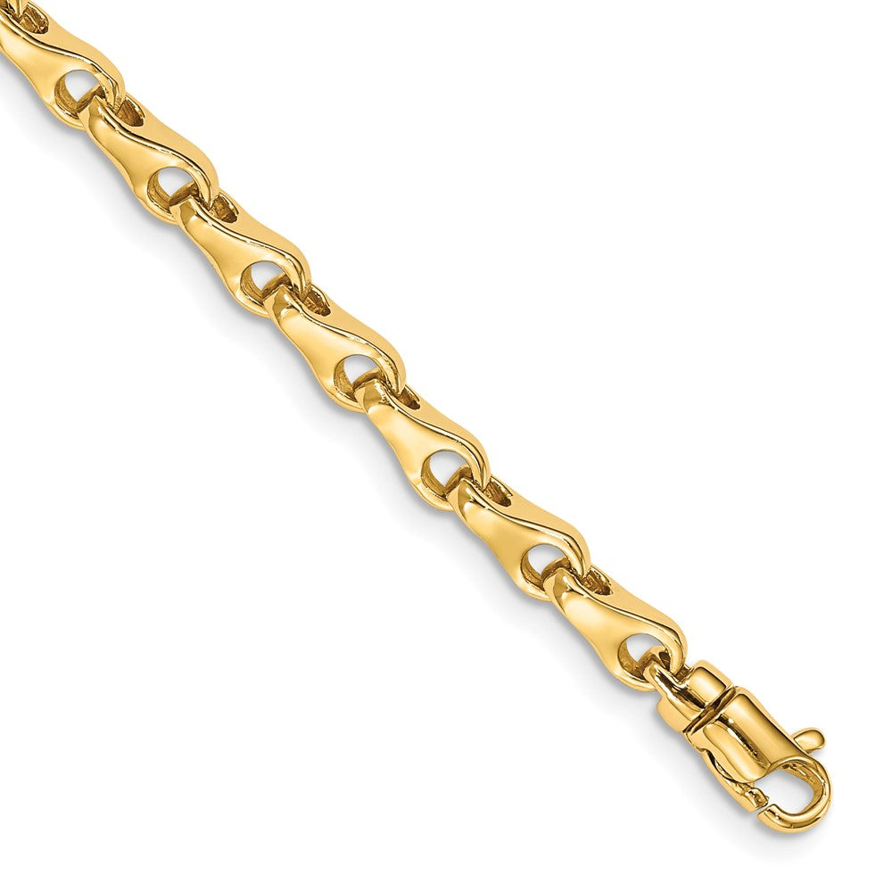 14K Hand Polished Fancy Link with Lobster Clasp Chain