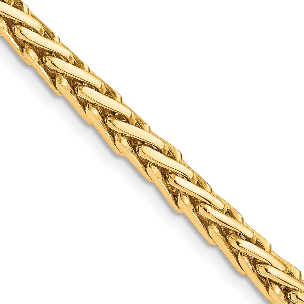 14K Hand Polished Flat-Edged Woven Link with Lobster Clasp Chain