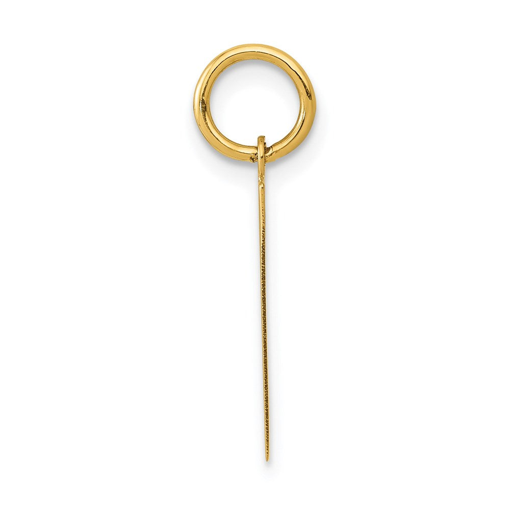 14k Medium Polished Number 1 Charm