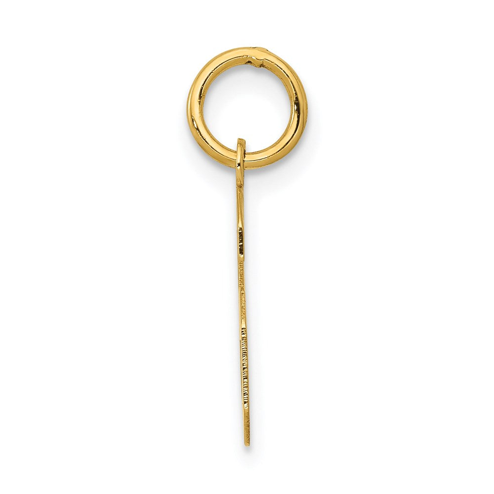 14k Small Polished Number 6 Charm