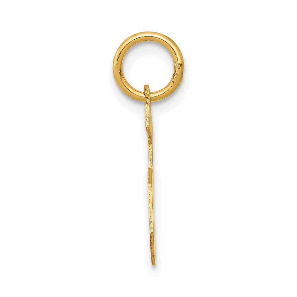 14k Small Satin Number 5 Charm