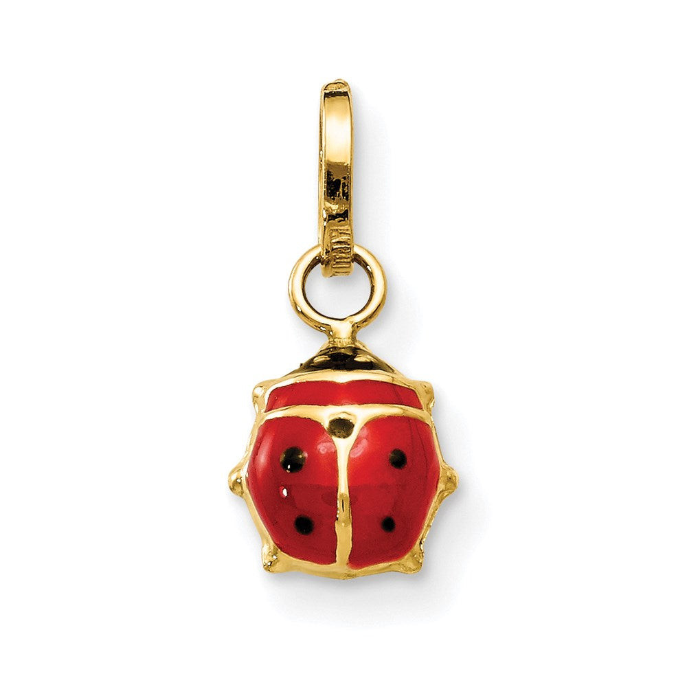 14k Enameled Ladybug Charm