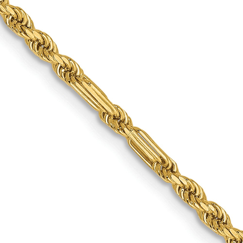 14K Diamond-cut Milano Rope with Lobster Clasp Chain