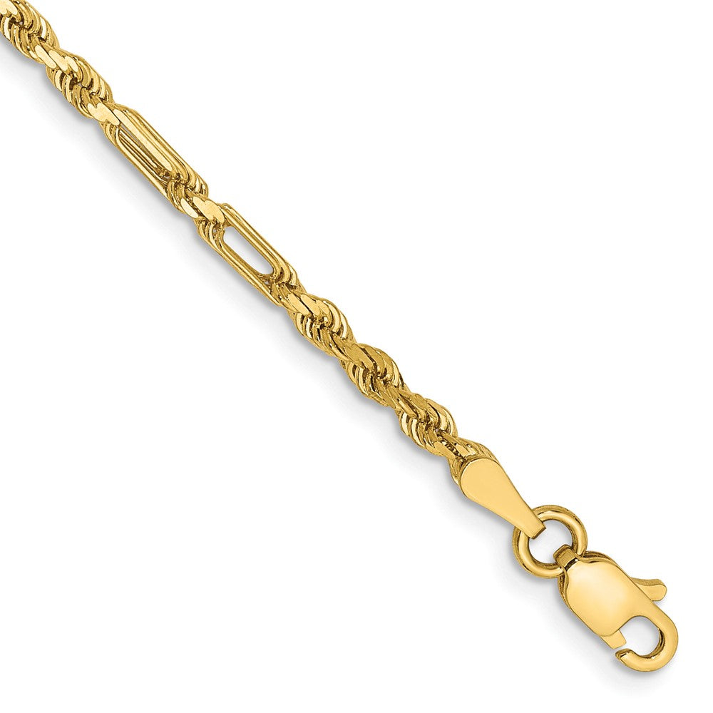 14K Diamond-cut Milano Rope with Lobster Clasp Chain