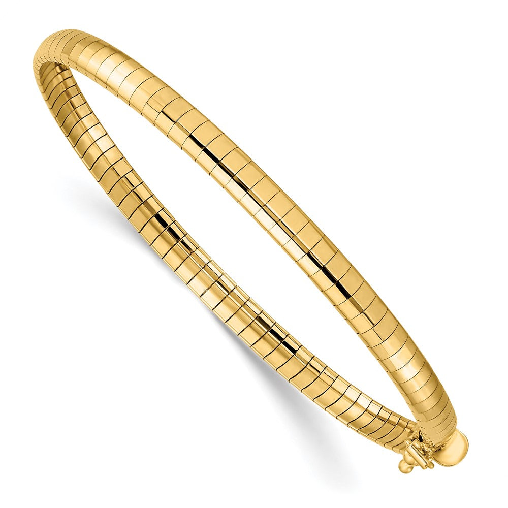 14k 4mm Domed Omega Bracelet