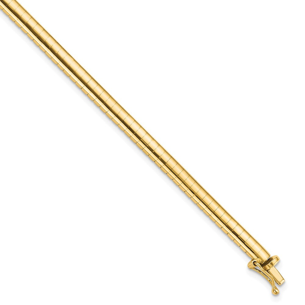 14k Polished Domed Omega Bracelet