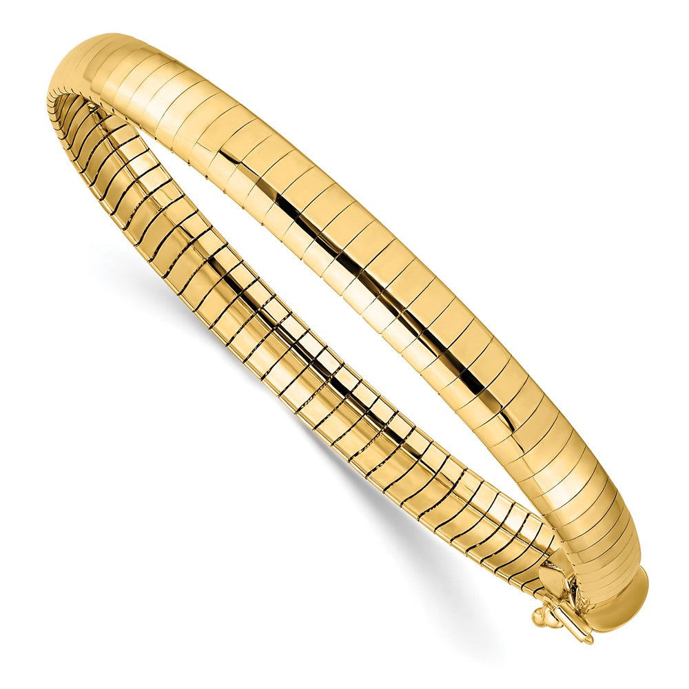 14k Polished Domed Omega Bracelet