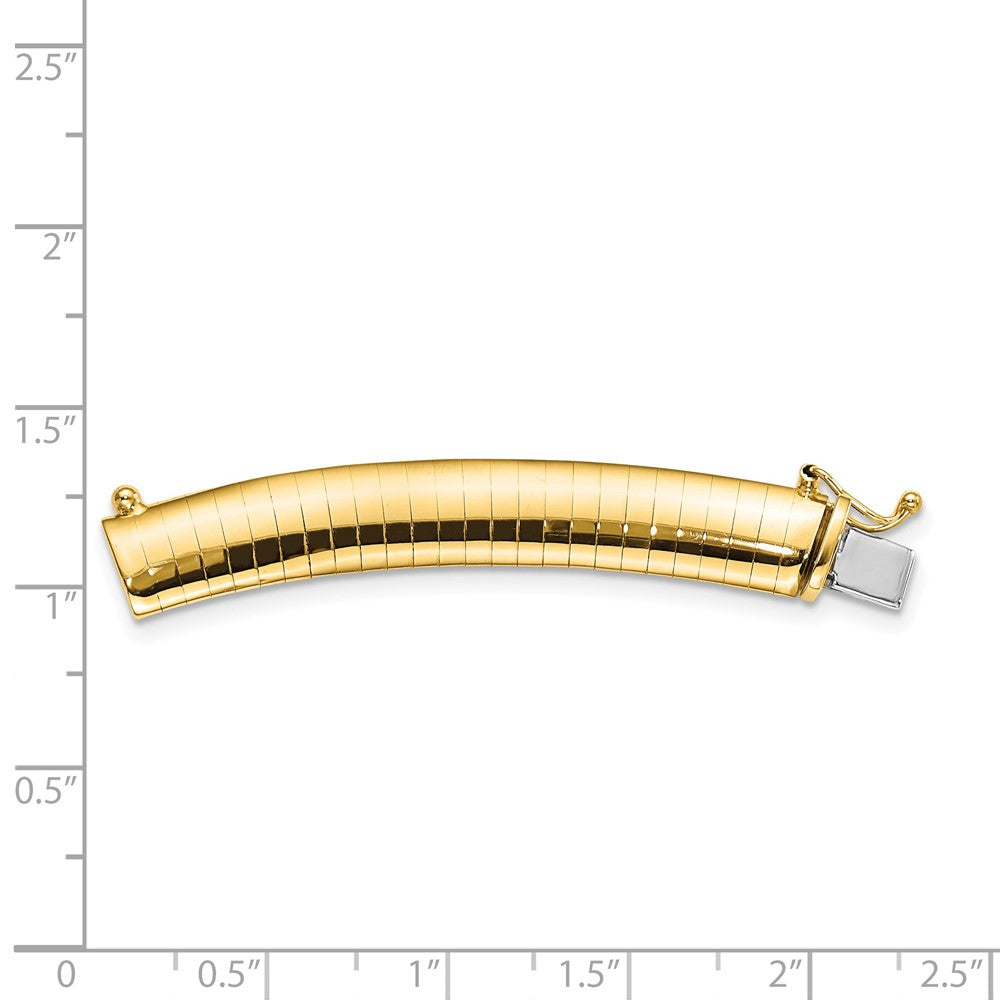 14k Lightweight Domed Omega Extender for Necklace
