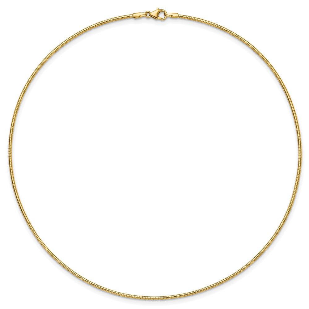 14K Polished Round Omega Necklace