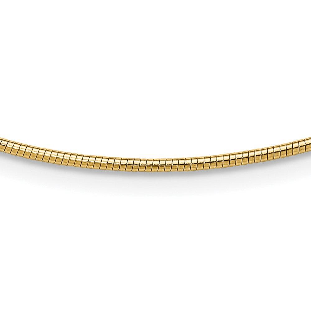14K Polished Round Omega Necklace