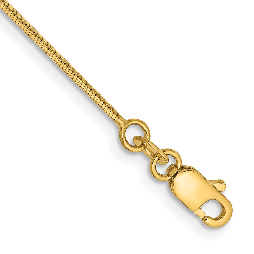 14K Octagonal Snake with Lobster Clasp Anklet