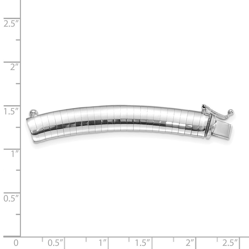 14k White Gold Standard Weight Domed Omega Extender for Necklace